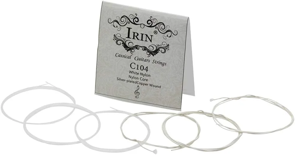 سیم گیتار، سیم گیتار آکوستیک کلاسیک نایلونی با روکش نقره و آلیاژ مس، 6 عدد در هر مجموعه (0.028-0.043)