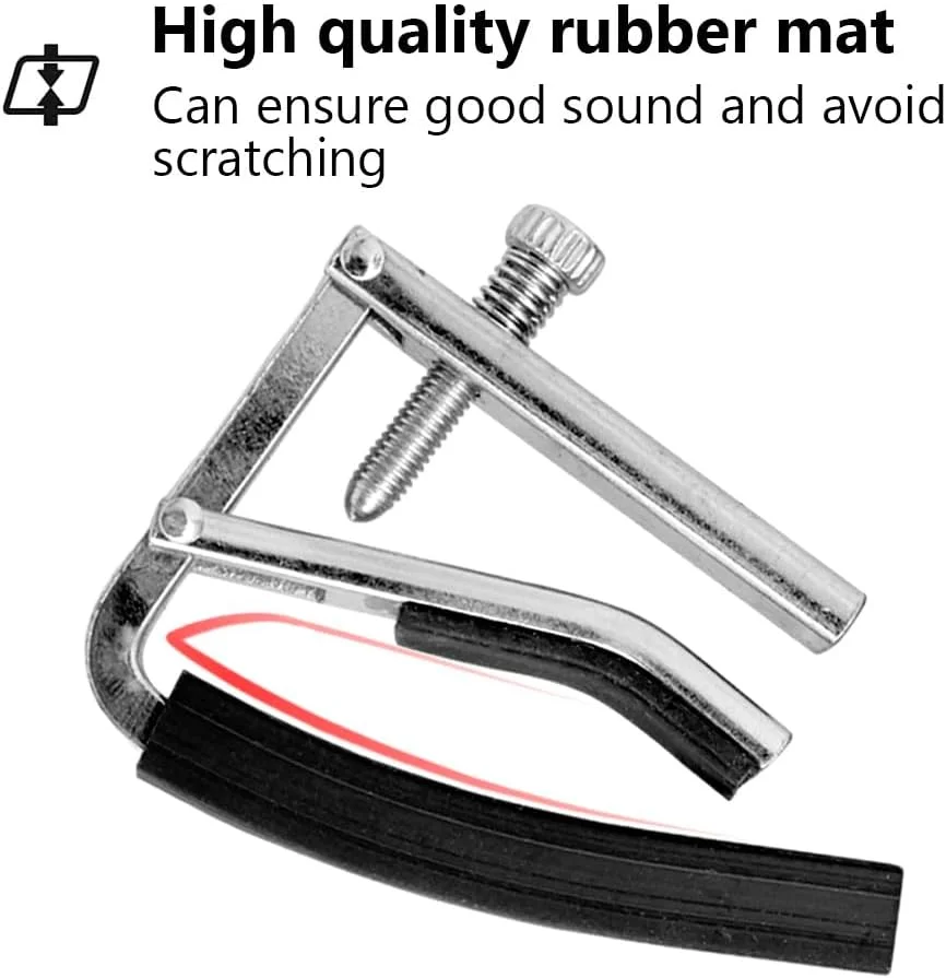 گیره گیتار آیروومی حرفه ای، نوع پشتیبانی پایین، پد لاستیکی داخلی، لوازم جانبی سازهای زهی گیتار متال برای گیتارهای کلاسیک محلی گیره گیتار آیروومی حرفه ای، نوع پشتیبانی پایین، پد لاستیکی داخلی، لوازم جانبی سازهای زهی گیتار متال برای گیتارهای کلاسیک محلی