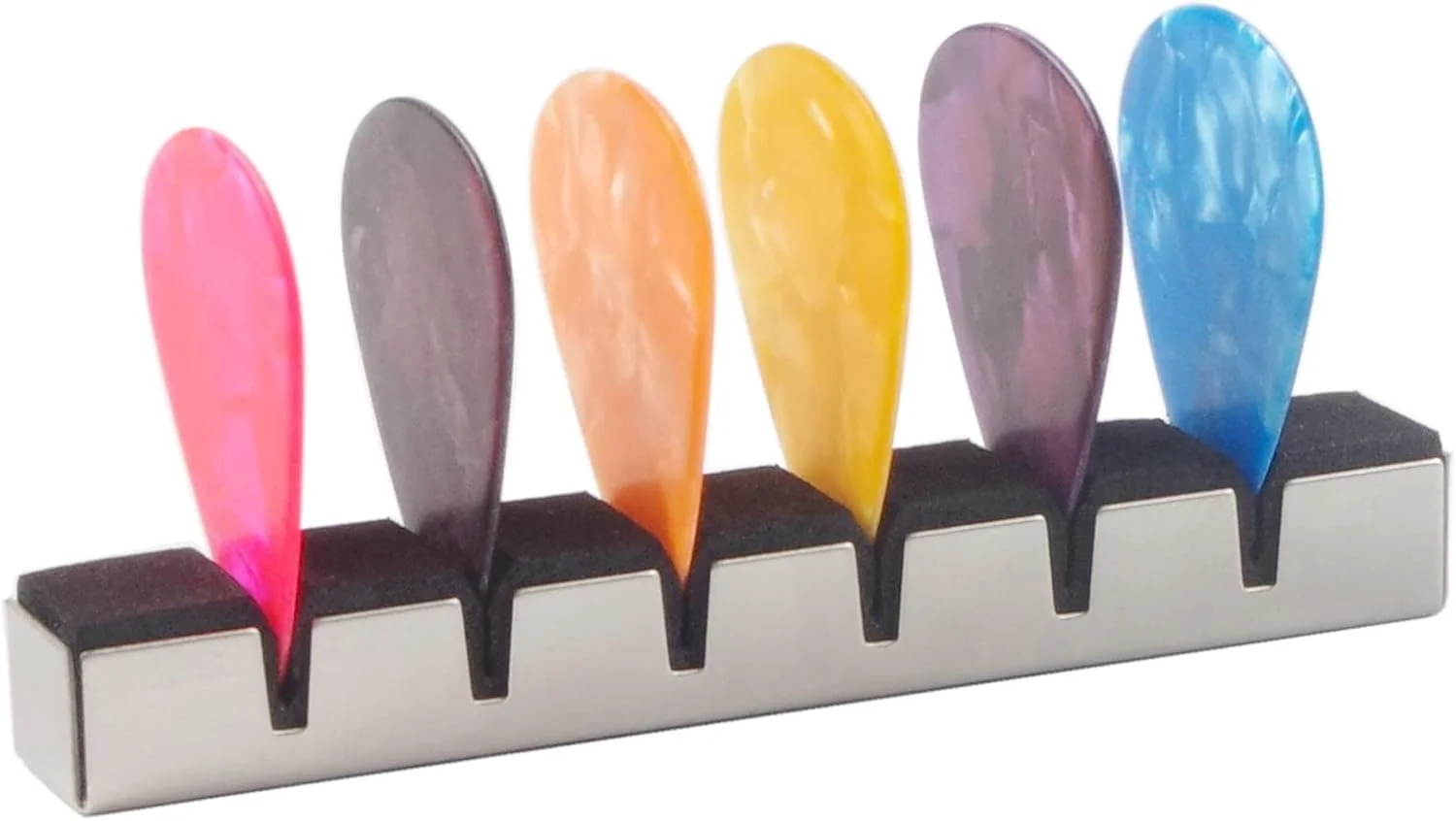 خفه کن سیم گیتار Fawoonu و 6 عدد پیک سلولوئیدی گیتار، پد بالشتکی جاذب صدای گیتار آکوستیک کلاسیک 6 سیمه، ابزار کاربردی کاهش نویز