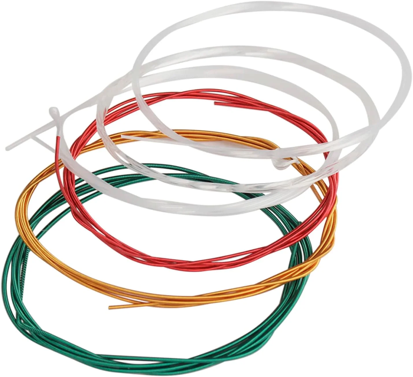 سیم گیتار، C105 رنگین کمانی رنگارنگ آکوستیک کلاسیک سیم گیتار هسته نایلونی آلیاژ مس روکش رنگی، 6 عدد/ست (0.028-.043)