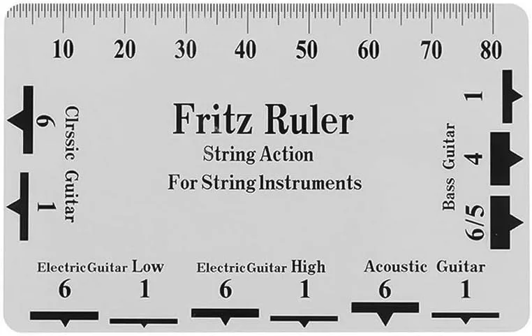 ابزار اندازه گیری اکشن سیم گیتار douself، کارت خط کش گام سیم، ابزار خط کش سازنده گیتار برای گیتار کلاسیک، الکتریک، آکوستیک، باس