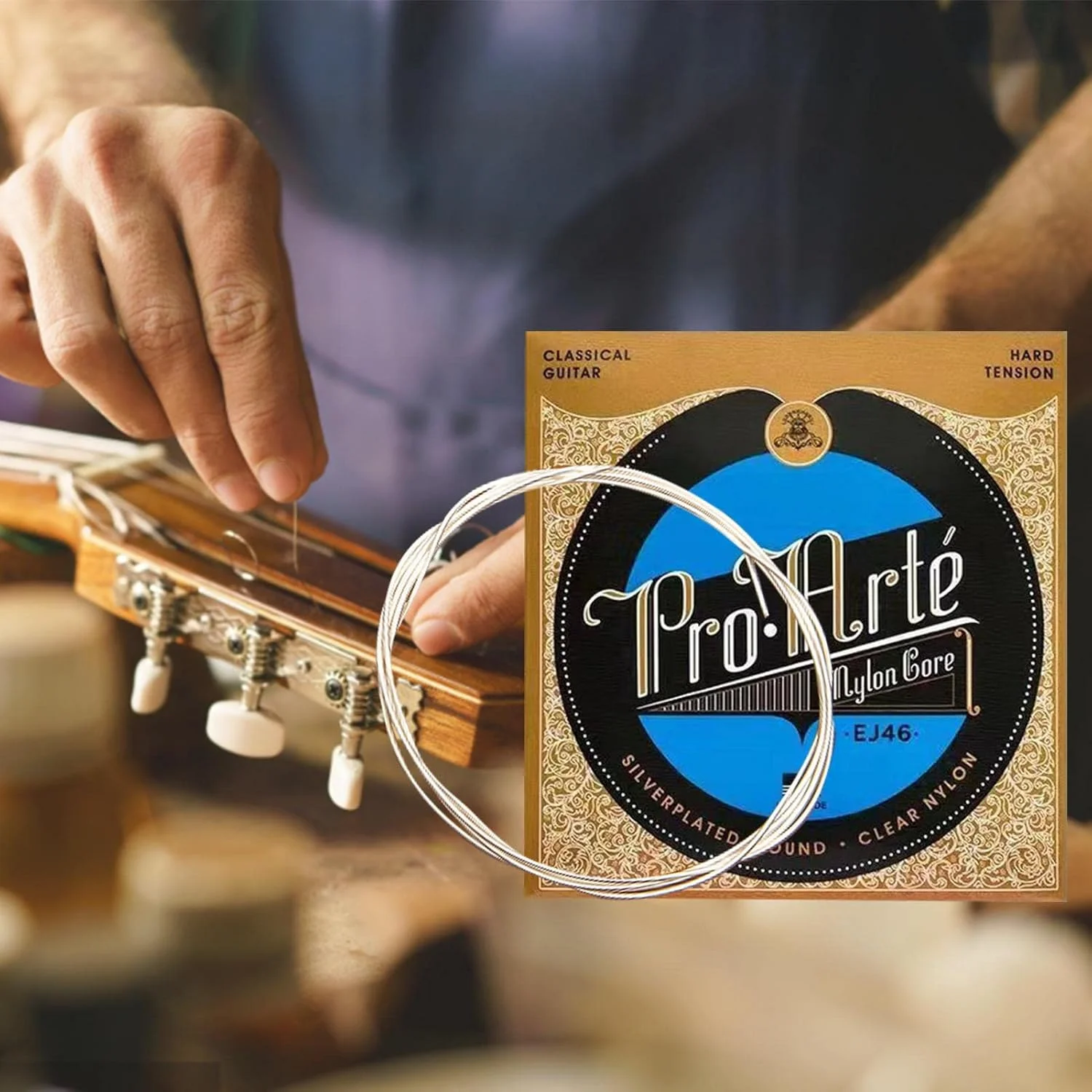 سیم گیتار کلاسیک، سیم های نایلونی جایگزین برای گیتار EJ45/EJ46/EJ27N برای انتخاب، قطعات جایگزین استاندارد گیتار کلاسیک، لوازم جانبی آلات موسیقی