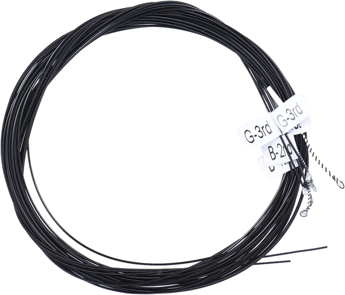 سیم گیتار کلاسیک نایلونی مشکی AC136BK-H، 6 عدد در هر بسته (.0285-.044) کشش سخت به همراه یک سیم G-3rd اشانتیون