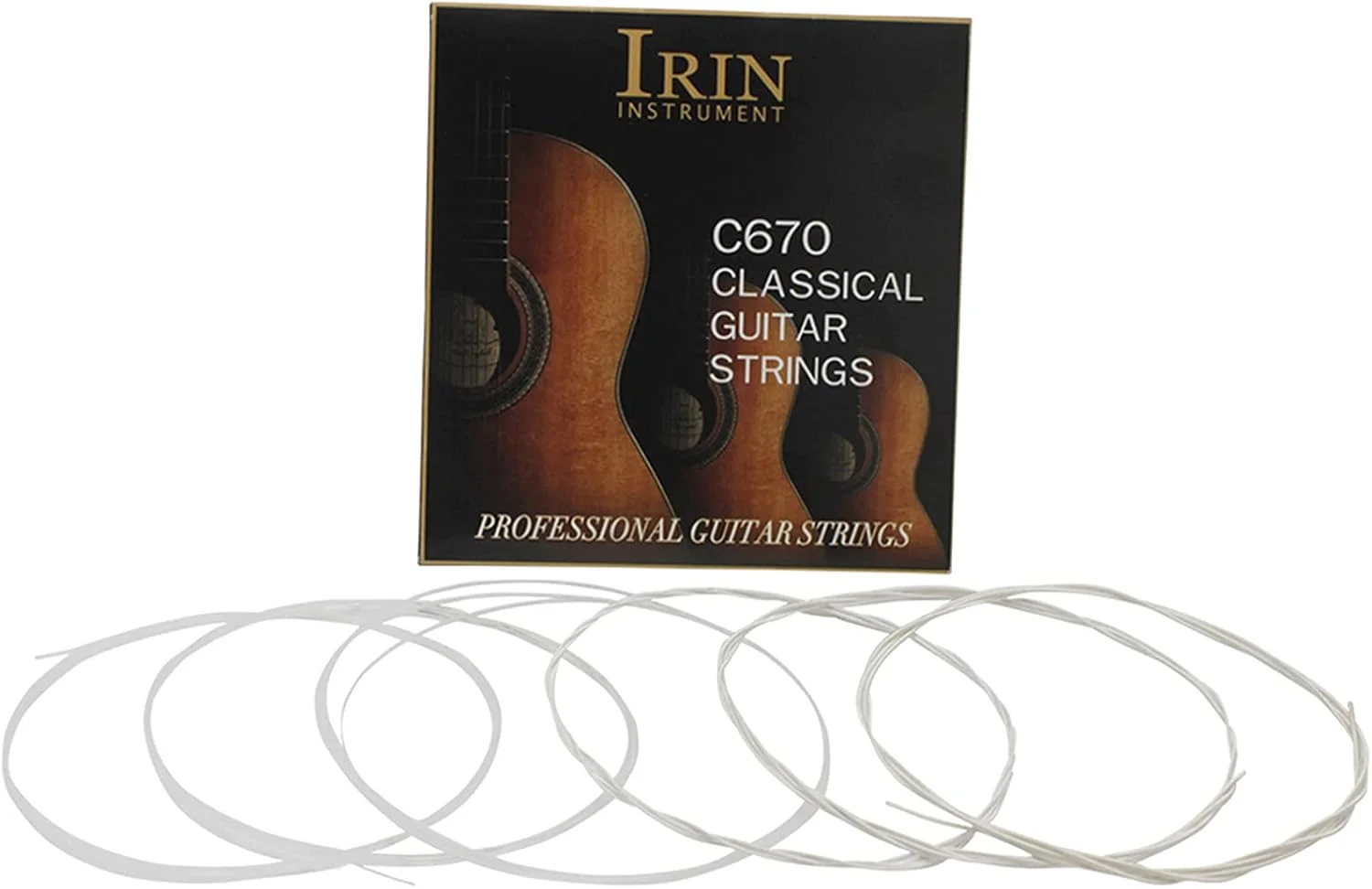 سیم گیتار کلاسیک آکوستیک C670، روکش نقره ای نایلونی با آلیاژ مس، 6 عدد در هر ست (0.028-.043)