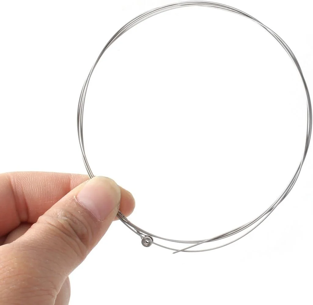 6 عدد سیم گیتار آکوستیک الکتریکی، قطعه یدکی، رنگ نقره ای