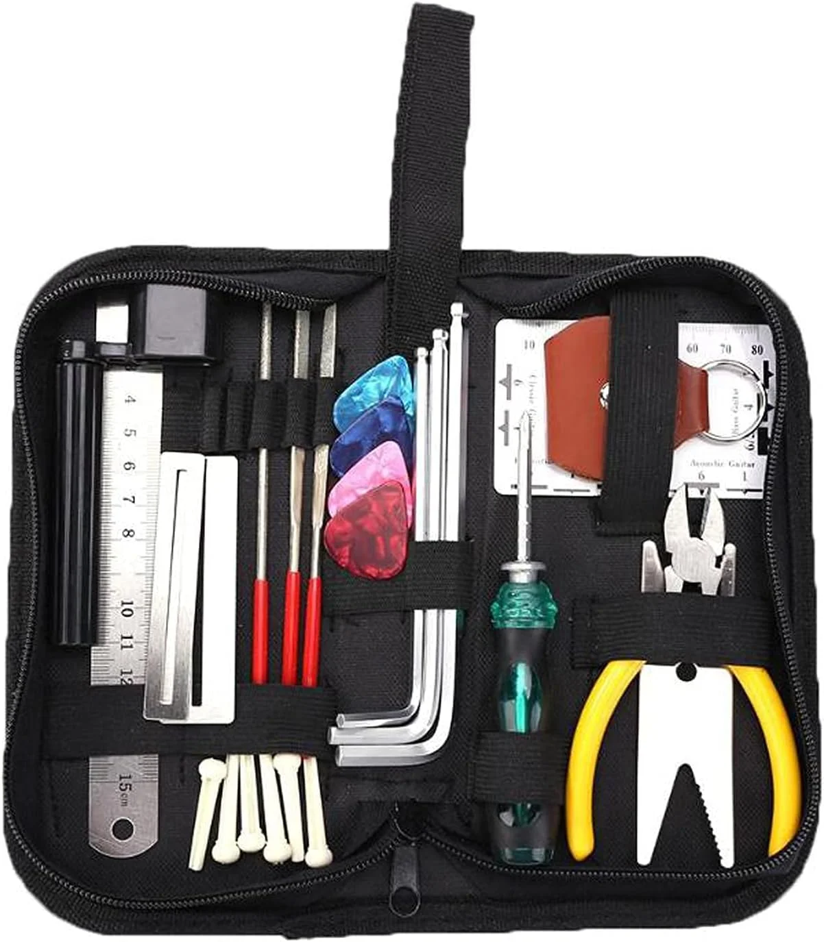 مجموعه ابزار حرفه ای مراقبت و تعمیر گیتار MXGZ، مناسب برای گیتارهای آکوستیک، الکتریک و باس