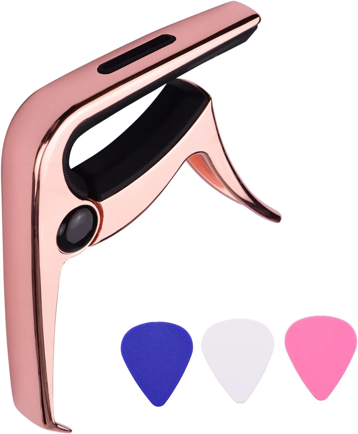 کوپوی گیتار چند منظوره Fawoonu TC-02 آلیاژ روی با پین کش پل، جای پیک گیتار و 3 عدد پیک گیتار برای گیتارهای آکوستیک الکتریک باس