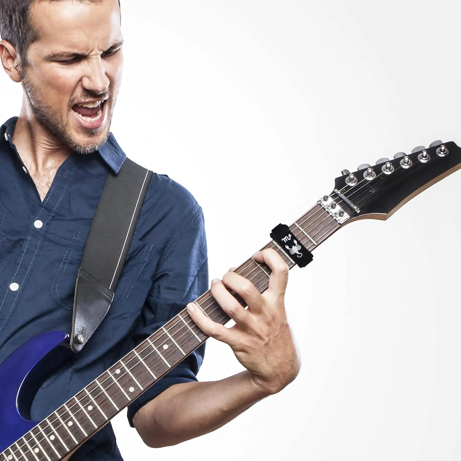 خفه کننده سیم گیتار باس، خفه کننده سیم گیتار باس برای کاهش نویز و میرایی فرت بورد برای گیتارهای آکوستیک الکتریک کلاسیک 6 سیم (دوازده صورت فلکی اختیاری)