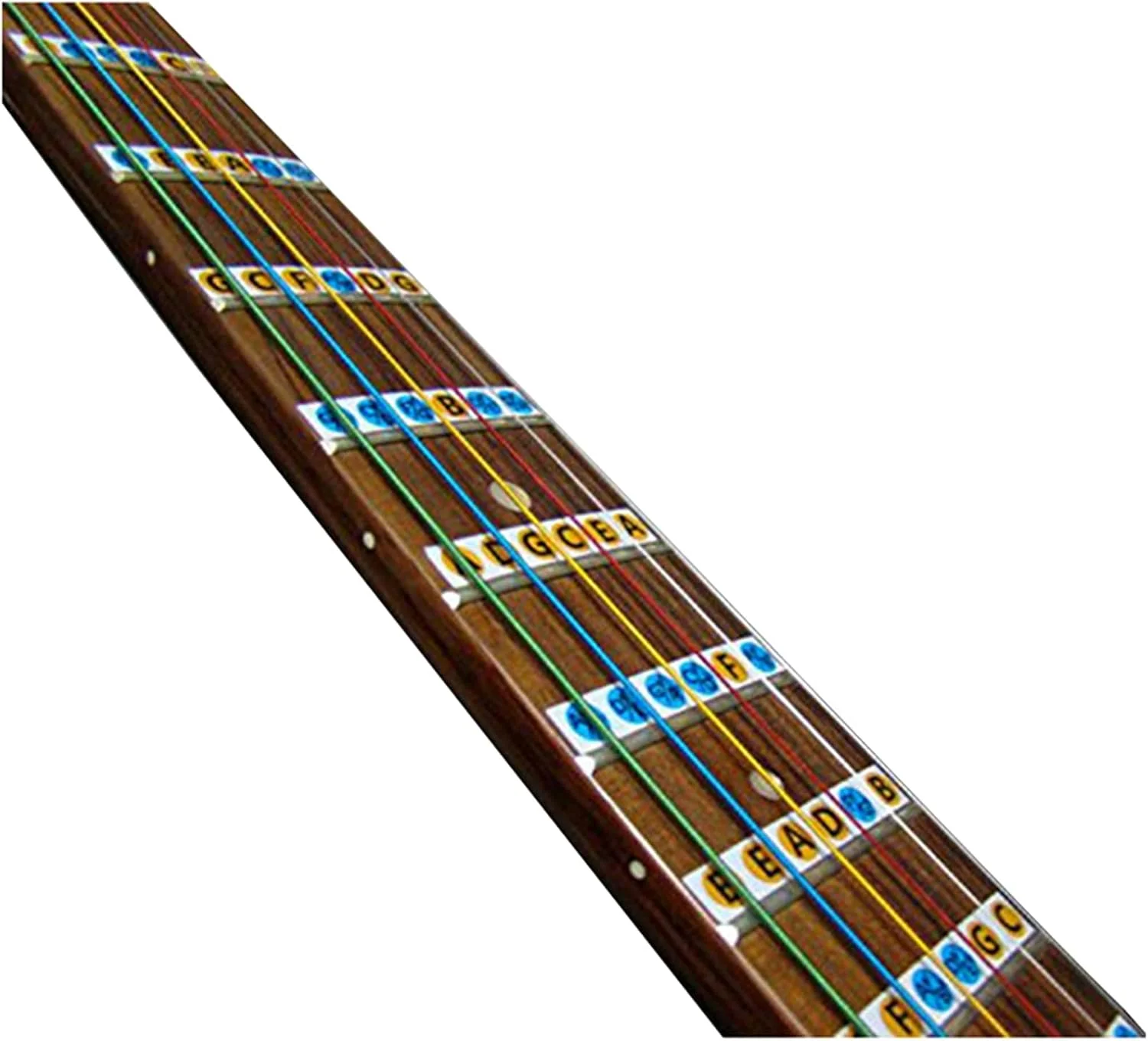 2 عدد برچسب نت های فرت برد گیتار، نقشه فرت ها برای تمرین نوازندگان مبتدی، مناسب برای گیتار آکوستیک و الکتریک 6 سیم