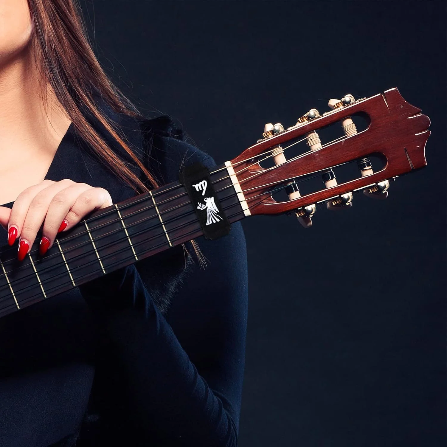 خفه کننده سیم گیتار باس، خفه کننده سیم گیتار باس برای کاهش نویز و میرایی فرت بورد برای گیتارهای آکوستیک الکتریک کلاسیک 6 سیم (دوازده صورت فلکی اختیاری)