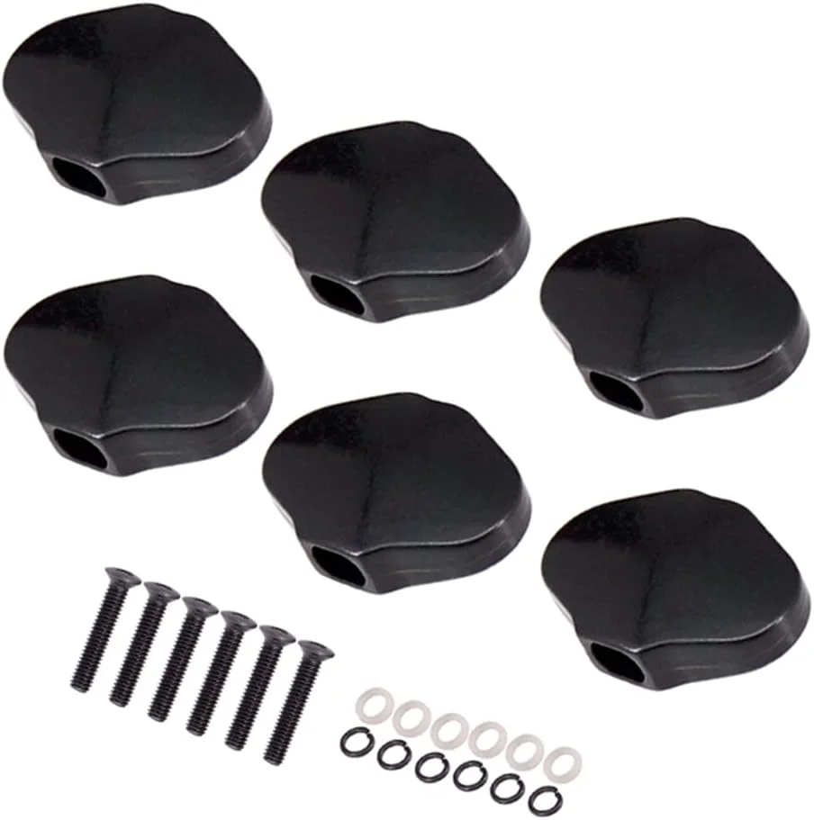 فاونوو 6 عدد دستگیره کوک گیتار آلیاژ روی، کلیدهای کوک، گوشی های گیتار با کیت پیچ برای گیتارهای آکوستیک، الکتریک و فولک