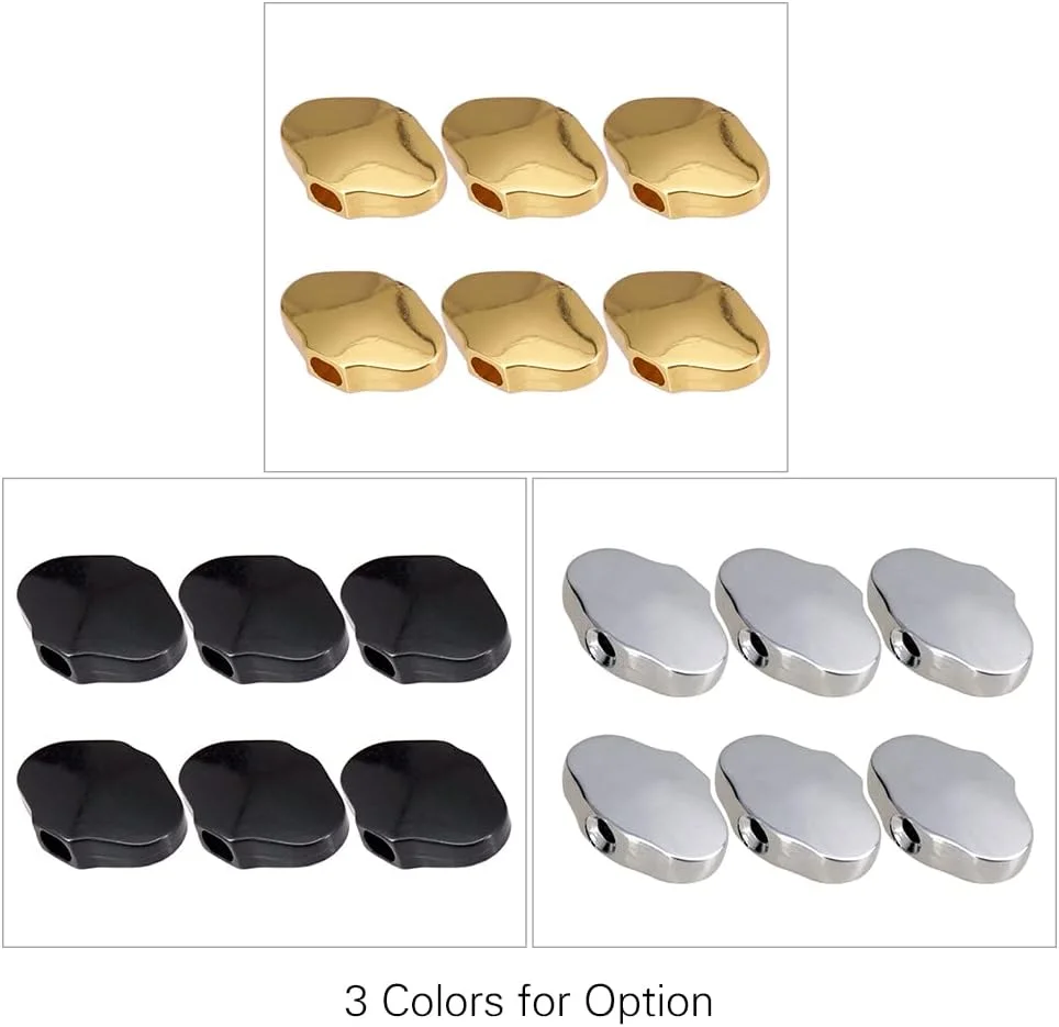 فاونوو 6 عدد دستگیره کوک گیتار آلیاژ روی، کلیدهای کوک، گوشی های گیتار با کیت پیچ برای گیتارهای آکوستیک، الکتریک و فولک