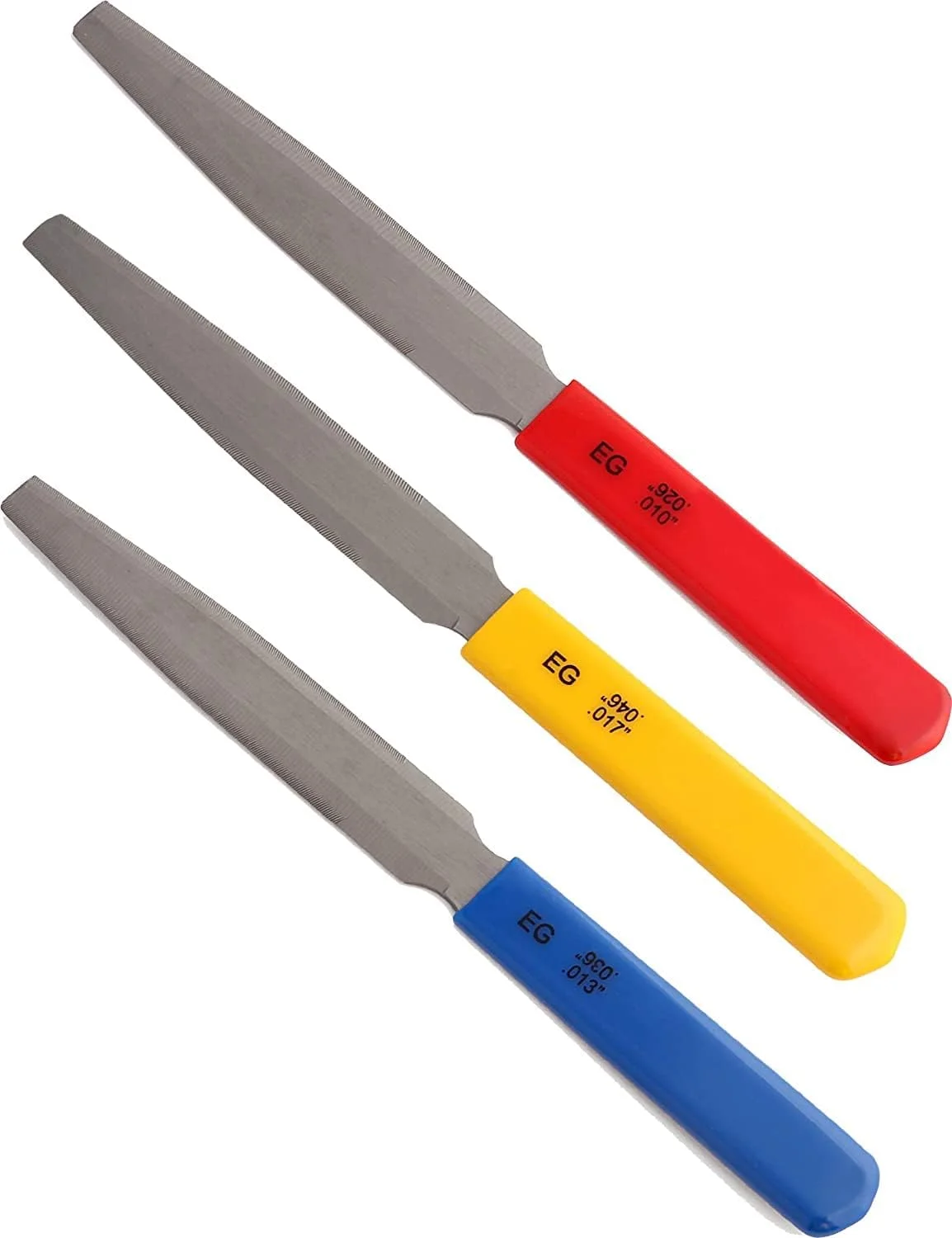 مجموعه ۳ عددی سوهان گیتار الکتریک NP، مجموعه ۳ عددی سوهان گیتار آکوستیک، مجموعه ۳ عددی سوهان گیتار باس، سوهان های مهره ای مخروطی دو لبه، ابزار لوتیر (سوهان گیتار الکتریک)