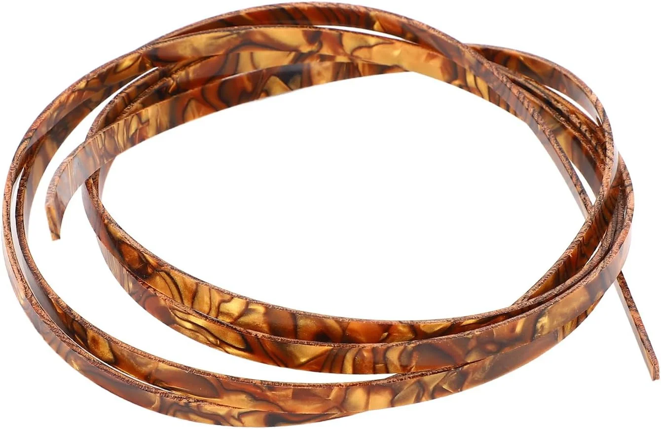 نوار حاشیه گیتار، نوار تزئینی پرفلینگ آکوستیک، استفاده آسان، برای گیتارهای الکتریک/آکوستیک/کلاسیک، نوار حاشیه سلولوئیدی لبه گیتار 1650 X 6 X