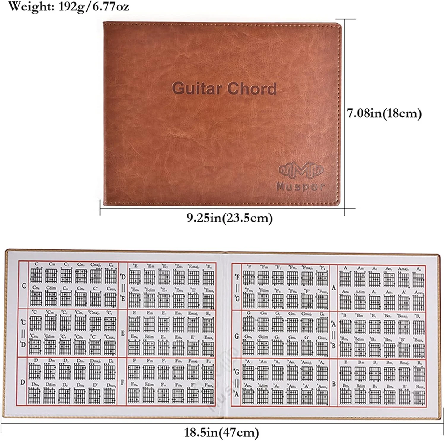 کتاب آکورد گیتار 6 سیم آکوستیک/کلاسیک/الکتریک