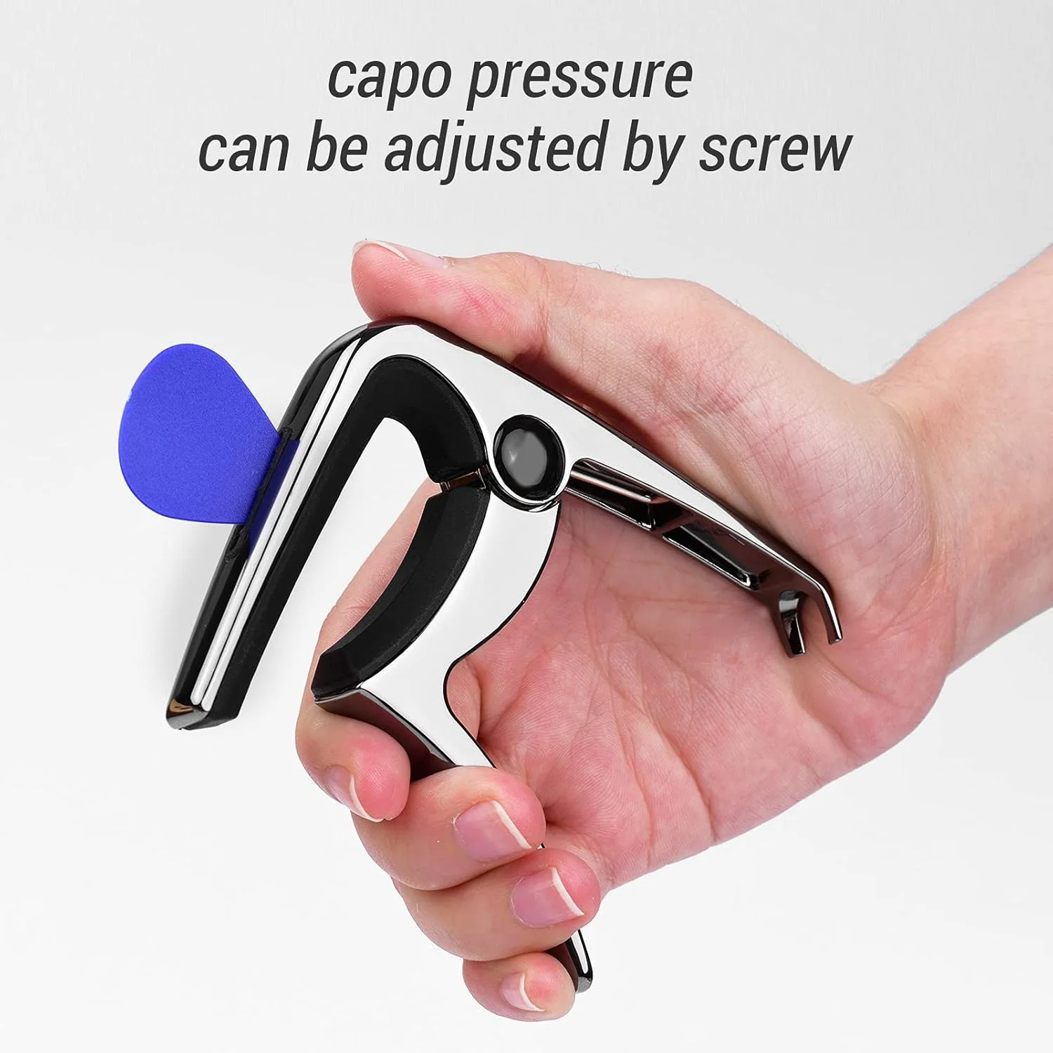 کوکو گیتار چند منظوره TC-02 آلیاژ روی با پین کش پل، جای پیک گیتار، 3 عدد پیک گیتار برای گیتارهای آکوستیک الکتریک باس