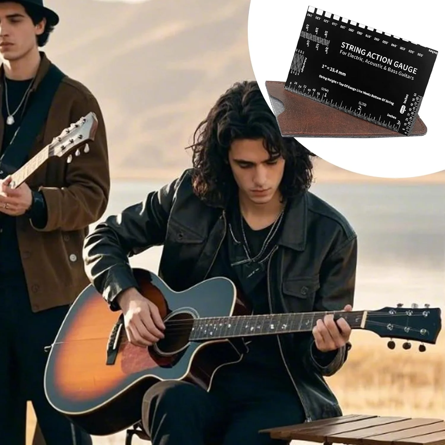 ابزار اندازه گیری اکشن گیتار | کیت تنظیم گیتار، ابزار دقیق برای تنظیم اکشن سیم گیتار الکتریک، آکوستیک و باس، مناسب برای سفر، فضای باز، منزل، متخصصان و علاقه مندان