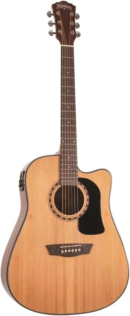 گیتار آکوستیک الکترو واشبرن Apprentice D5CE مشکی - شامل کیف، بند و پیک