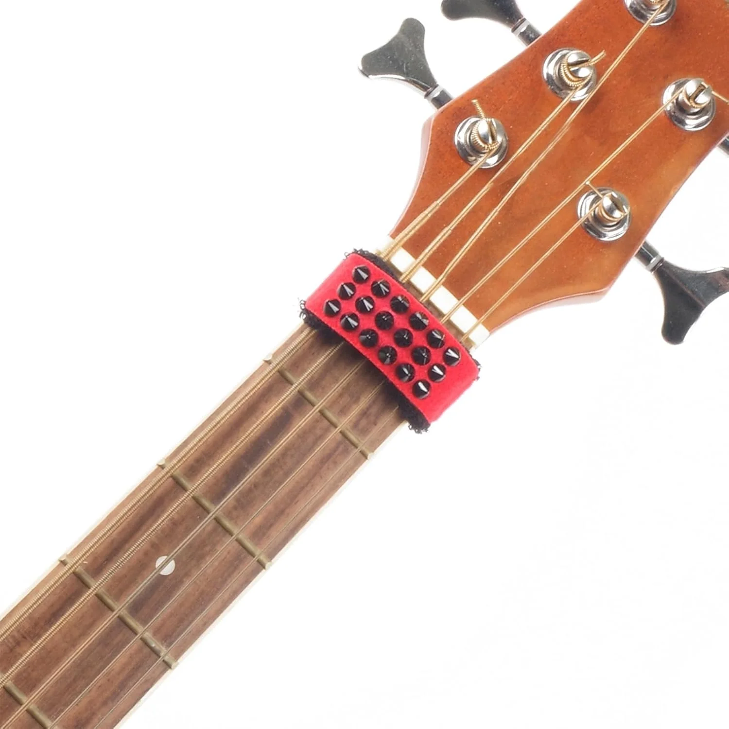 لوازم جانبی گیتار باس، لوازم جانبی گیتار و باس با طنین شفاف، خفه کننده صوتی 18 سانتی متری برای گیتار آکوستیک 6 سیم، گیتار الکتریک و گیتار کلاسیک (قرمز)