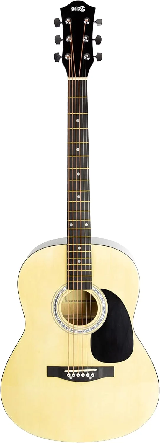 ست کامل گیتار آکوستیک RockJam شامل پایه، کیف، کوک کننده، پیک، نگهدارنده پیک، سیم های اضافی و آموزش آنلاین 6 سیم، راست دست، طبیعی، سایز کامل (RJW-101-N-PK) ست کامل گیتار آکوستیک RockJam شامل پایه، کیف، کوک کننده، پیک، نگهدارنده پیک، سیم های اضافی و آموزش آنلاین 6 سیم، راست دست، طبیعی، سایز کامل (RJW-101-N-PK)