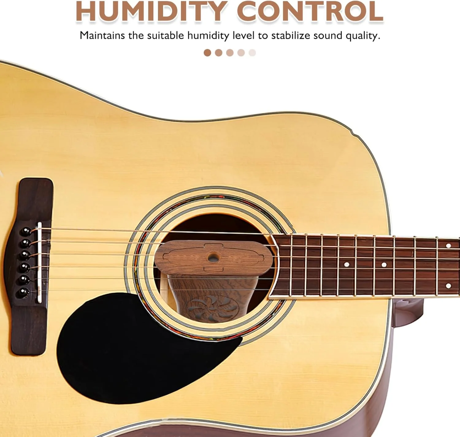 مرطوب کننده گیتار آکوستیک SUPVOX: مرطوب کننده ساز ABS قهوه ای روشن برای جلوگیری از ترک خوردگی و حفظ رطوبت ایده آل برای گیتارهای کلاسیک و فولک، ایده آل برای خانه و مسافرت