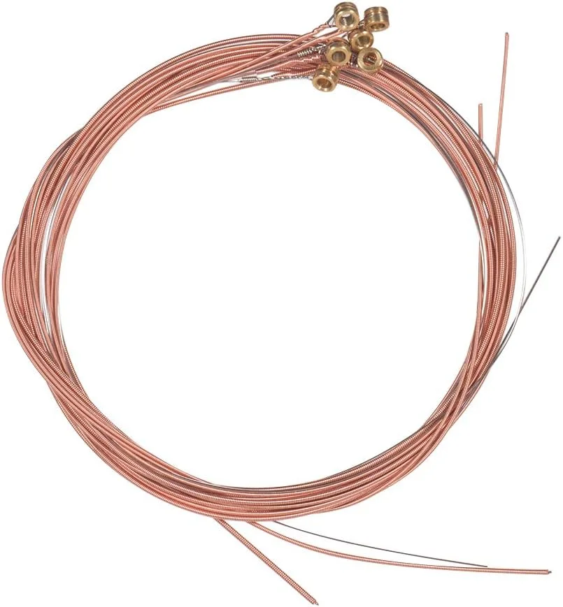 مجموعه سیم گیتار آکوستیک Pepisky، هسته فولادی با روکش آلیاژ مس، مجموعه 6 عددی