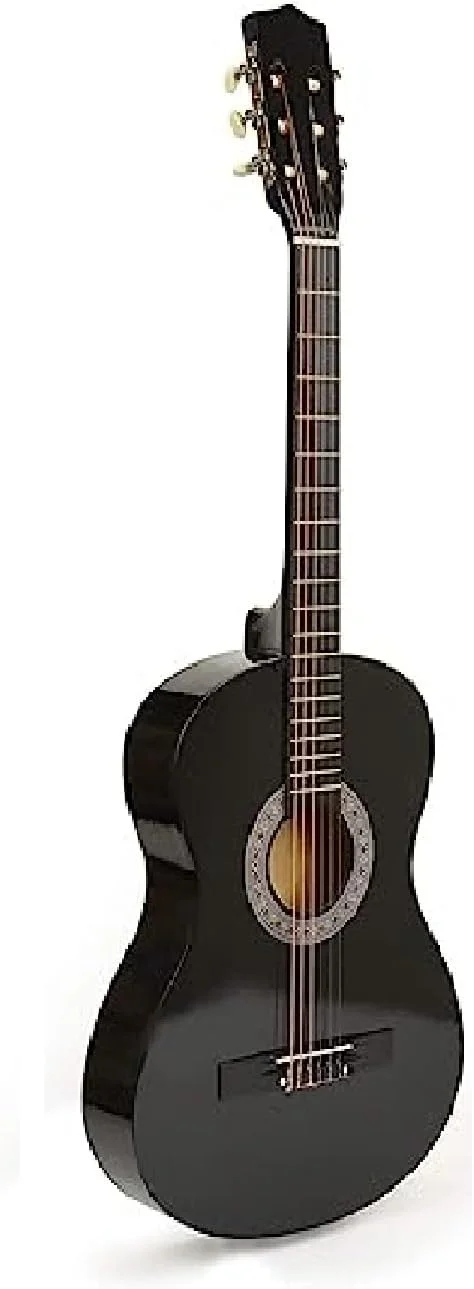 گیتار آکوستیک چوبی کلاسیک 38 اینچی برای دانشجویان و مبتدیان (مشکی) گیتار آکوستیک چوبی کلاسیک 38 اینچی برای دانشجویان و مبتدیان (مشکی)