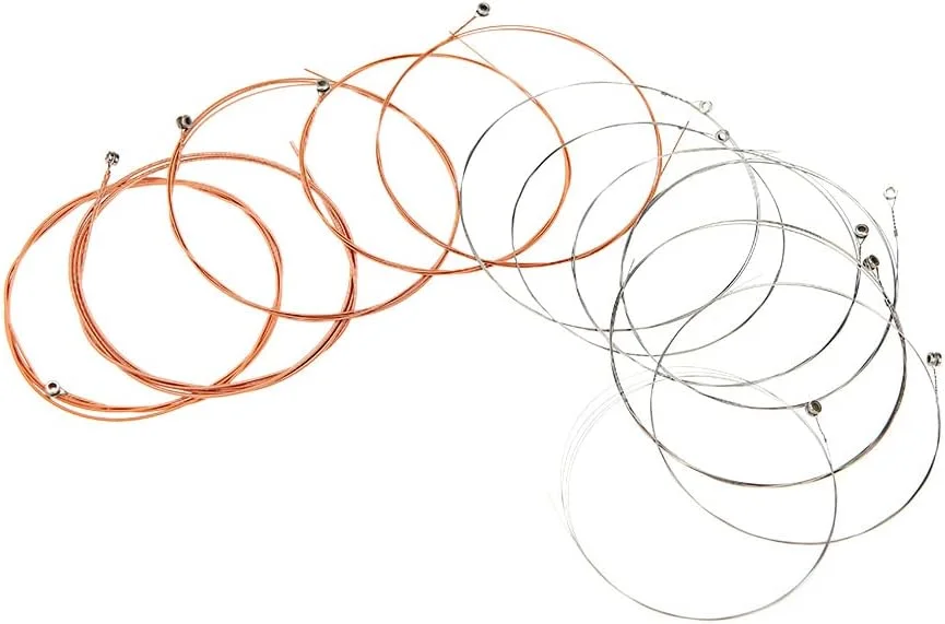 سیم گیتار 12 تایی Pepisky A2012، 12 عدد سیم هسته فولادی ضد زنگ با روکش آلیاژ مس برای گیتار آکوستیک فولک سیم گیتار 12 تایی Pepisky A2012، 12 عدد سیم هسته فولادی ضد زنگ با روکش آلیاژ مس برای گیتار آکوستیک فولک