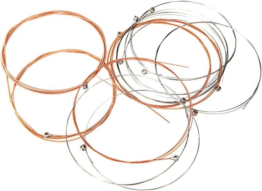 سیم گیتار 12 تایی Pepisky A2012، 12 عدد سیم هسته فولادی ضد زنگ با روکش آلیاژ مس برای گیتار آکوستیک فولک سیم گیتار 12 تایی Pepisky A2012، 12 عدد سیم هسته فولادی ضد زنگ با روکش آلیاژ مس برای گیتار آکوستیک فولک