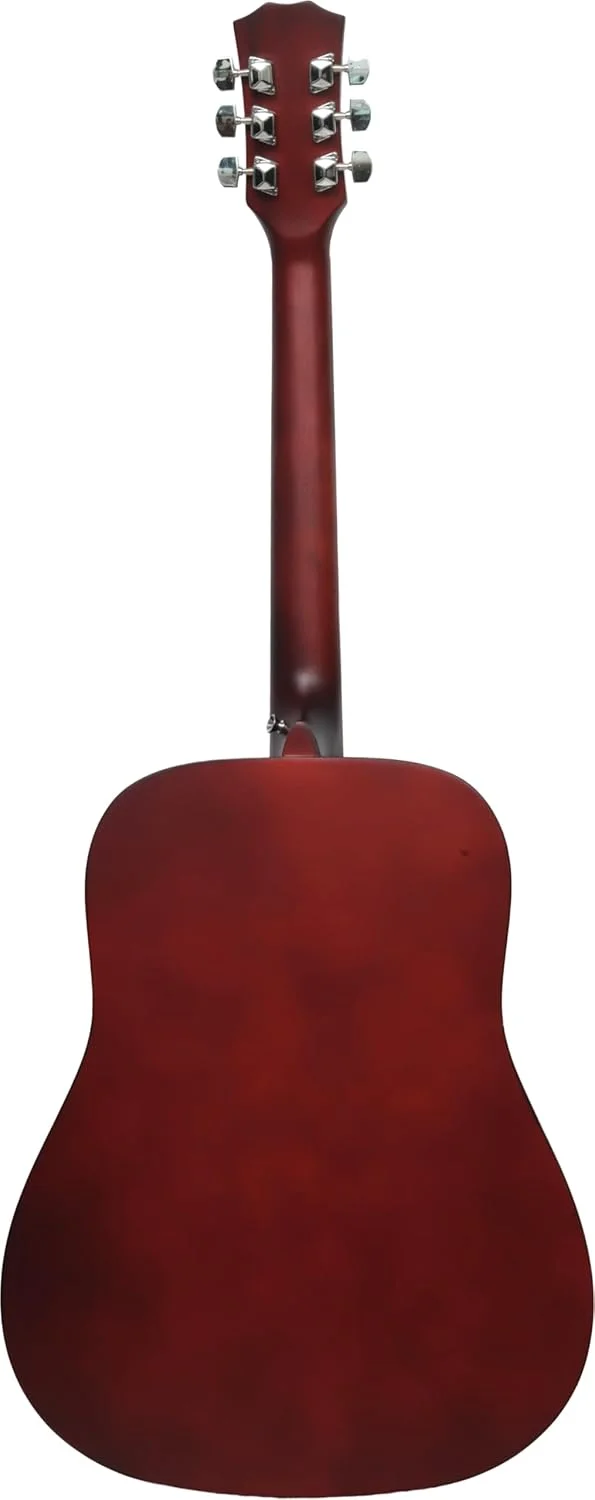 گیتار آکوستیک جامبو سایز کامل 41 اینچی Juarez - بدنه سنتی Dreadnought، صفحه رویی صنوبر، صفحه انگشتی رزوود، سیم های فولادی Alice، میله خرک دو طرفه - همراه با کیف و پیک