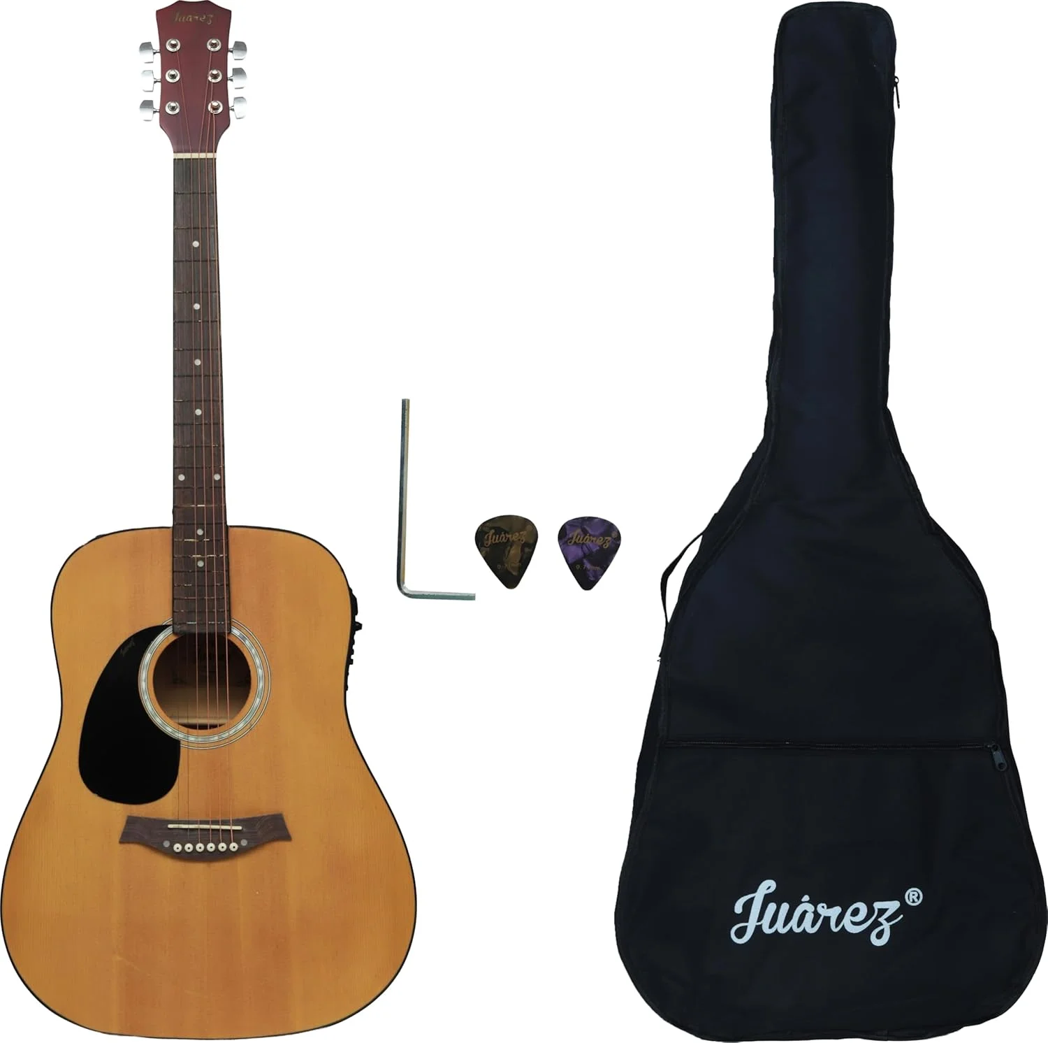 گیتار الکتروآکوستیک چپ دست خوارز سایز 41 اینچ جامبو | بدنه Dreadnought | پری امپ EQ 7545R | صفحه رویی Spruce | صفحه انگشتی Rosewood | سیم های Alice | Truss Rod، کیف و پیک