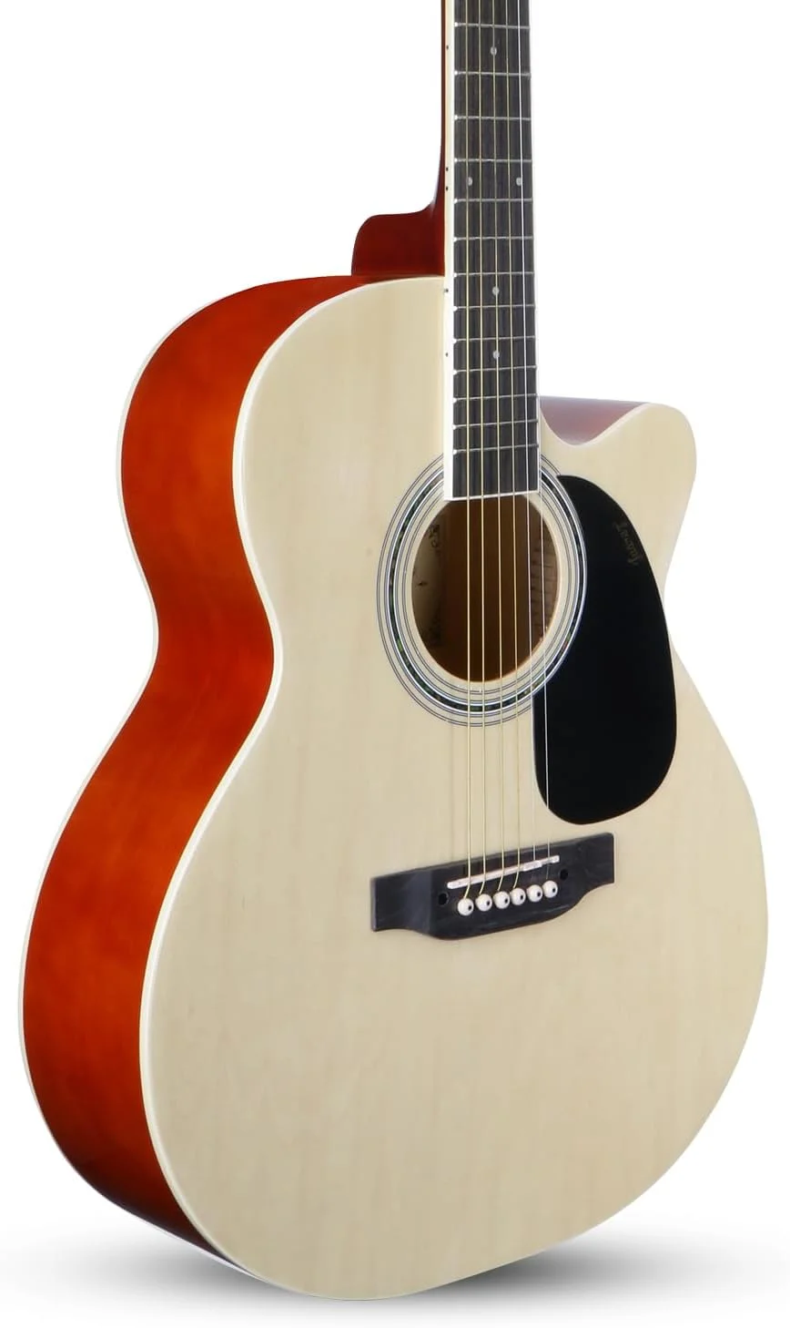 گیتار آکوستیک کات اوی 40 اینچی Juarez JRZ40C/NAT با خرک قابل تنظیم دو جهته، کیف، پیک، مجموعه سیم، بند - رنگ طبیعی گیتار آکوستیک کات اوی 40 اینچی Juarez JRZ40C/NAT با خرک قابل تنظیم دو جهته، کیف، پیک، مجموعه سیم، بند - رنگ طبیعی