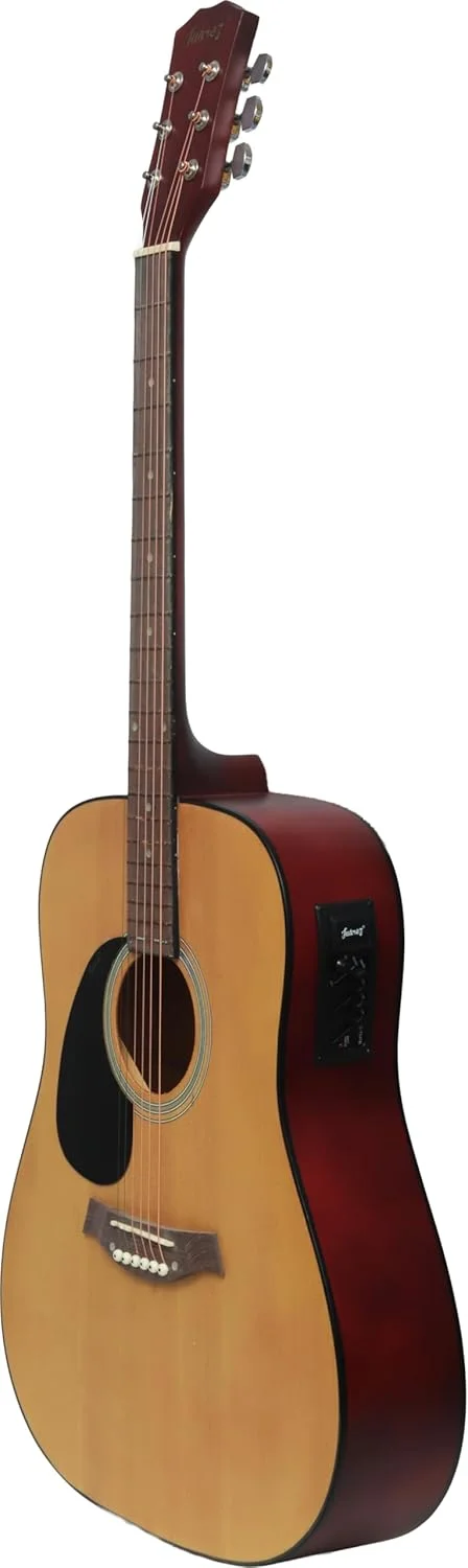 گیتار الکتروآکوستیک چپ دست خوارز سایز 41 اینچ جامبو | بدنه Dreadnought | پری امپ EQ 7545R | صفحه رویی Spruce | صفحه انگشتی Rosewood | سیم های Alice | Truss Rod، کیف و پیک