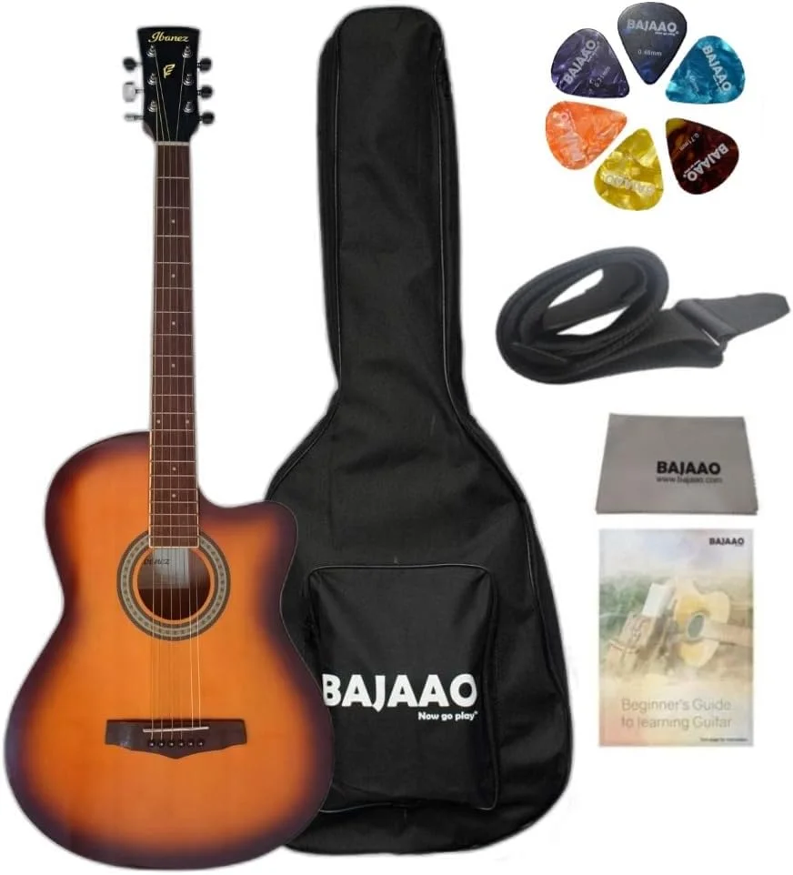 گیتار آکوستیک ایبانز مدل MD39C-NT با صفحه رویی صنوبر، سایز 39 اینچ به رنگ طبیعی به همراه کیف، دستمال تمیز کننده و کتاب الکترونیکی