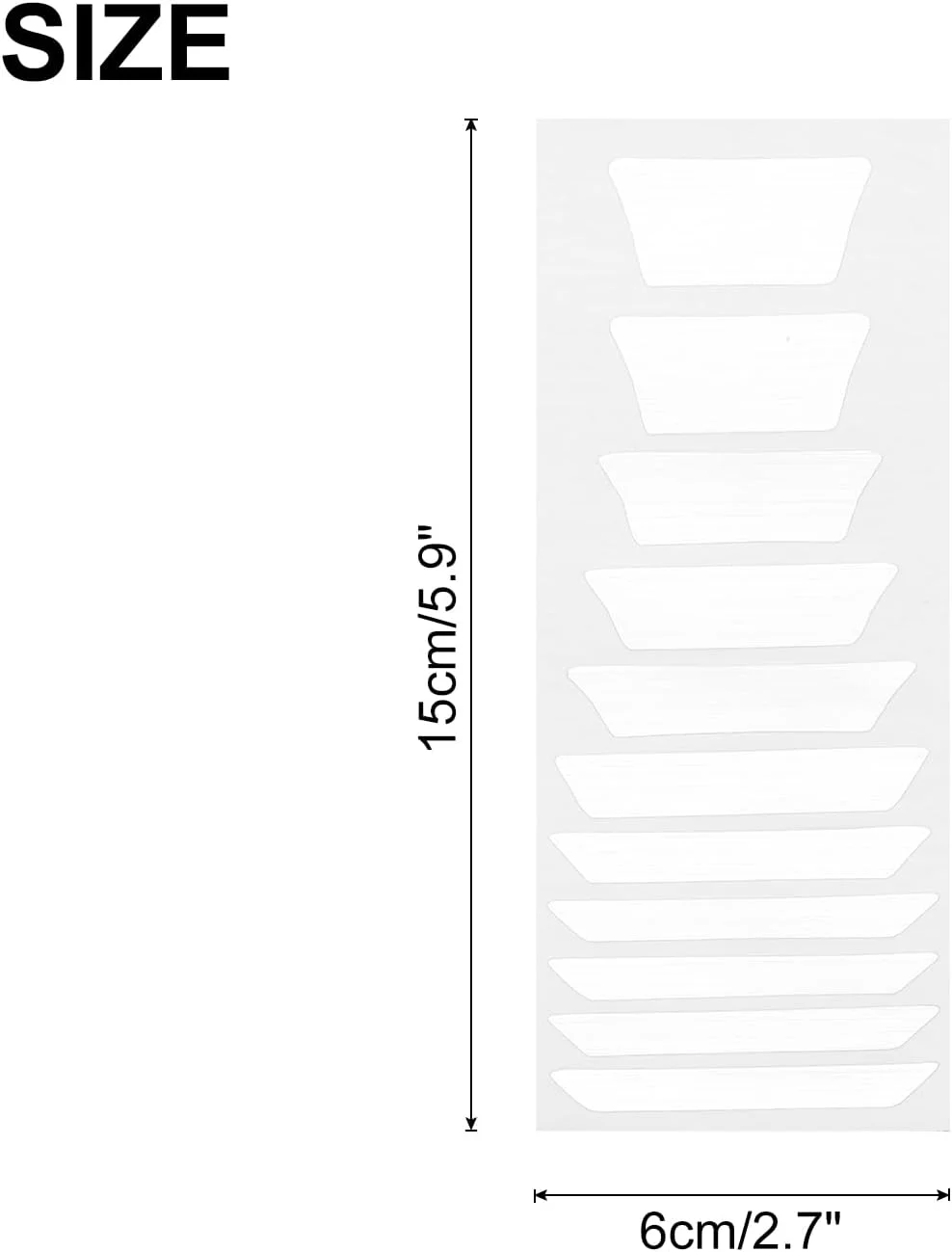 برچسب های گیتار، نقره ای، استیکرهای طرح دار ذوزنقه ای، 11 عدد، 15x6 سانتی متر، برای گیتار موسیقی، گیتار باس، گیتار آکوستیک