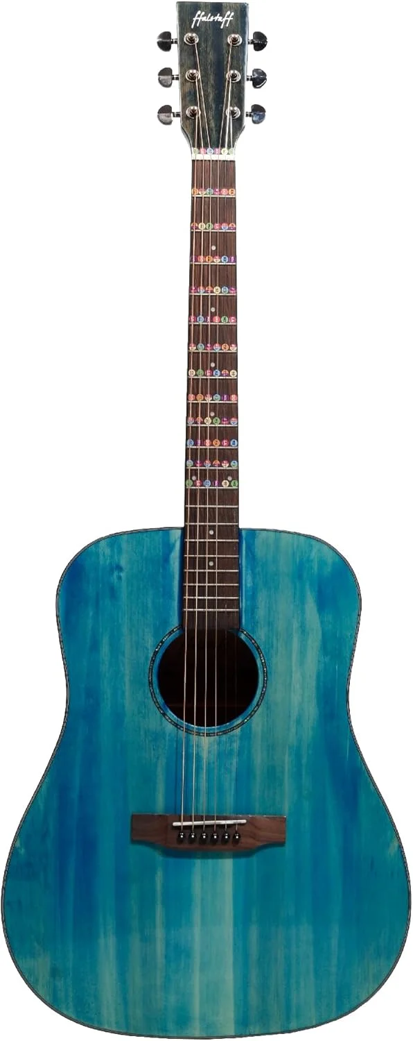 برچسب‌های پی وی سی شفاف فالف‌استاف برای گیتار آکوستیک با نت‌نویسی ایتالیایی | چاپ شده در ایتالیا | نصب و جدا کردن آسان