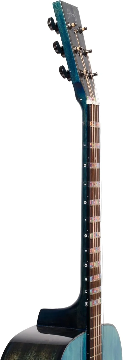 برچسب‌های پی وی سی شفاف فالف‌استاف برای گیتار آکوستیک با نت‌نویسی ایتالیایی | چاپ شده در ایتالیا | نصب و جدا کردن آسان