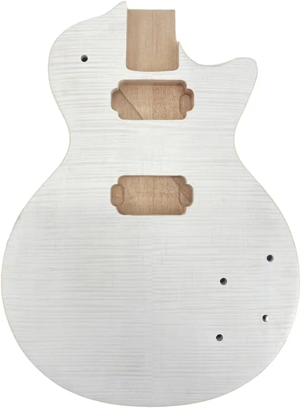 بدنه گیتار الکتریک Yinfente، ساخته شده از چوب ماهون یک تکه، مدل سِت این، طول 24.75 اینچ، صفحه رویی چوب افرا، قیمت مناسب و کیفیت بالا