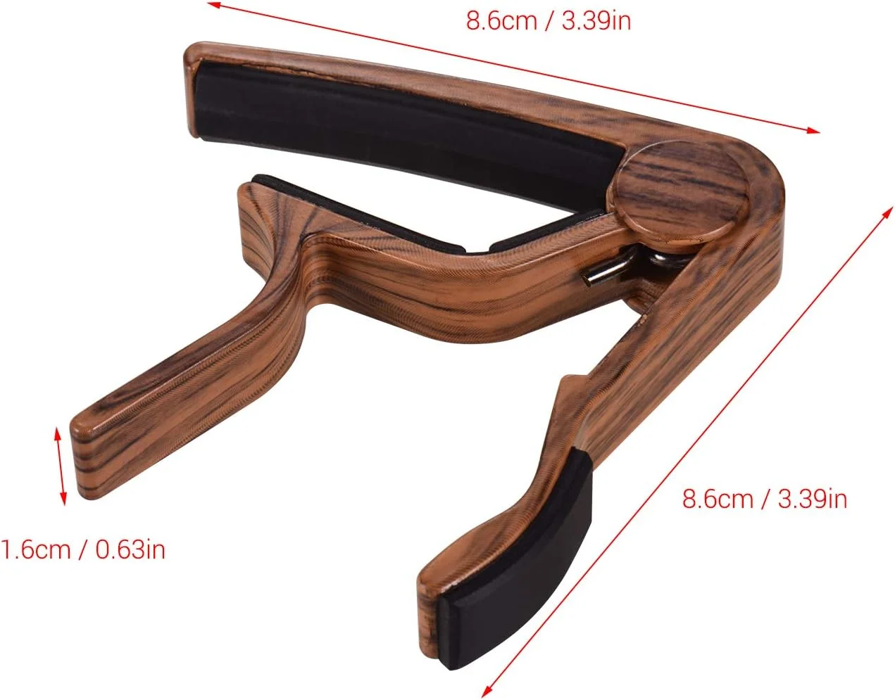 کوپوی گیتار آلیاژ آلومینیوم رنگ چوب Pepisky برای گیتار فولک 6 سیم و گیتار الکتریک به همراه 3 عدد پیک با رنگ تصادفی