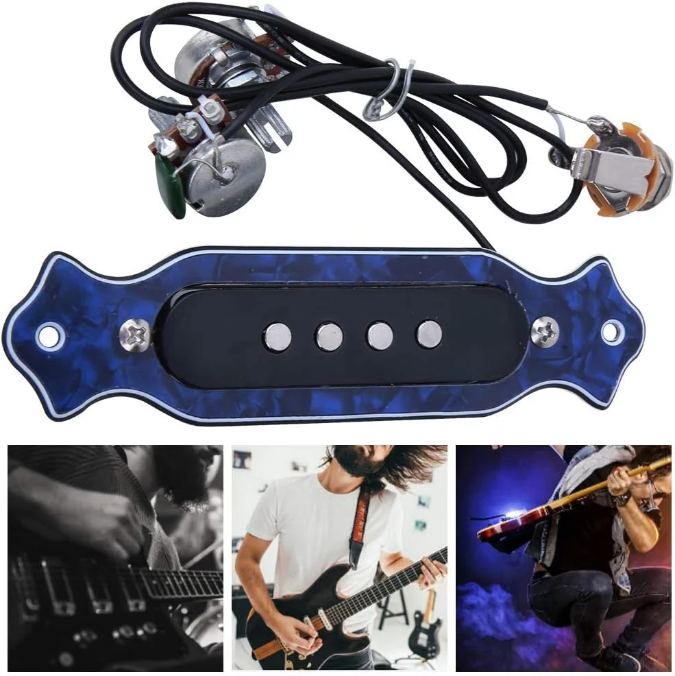 پیکاپ 6 سیم گیتار الکتریک با سیم پیچ مسی، مدار گیتار، مناسب برای نوازندگان گیتار (آبی) پیکاپ 6 سیم گیتار الکتریک با سیم پیچ مسی، مدار گیتار، مناسب برای نوازندگان گیتار (آبی)