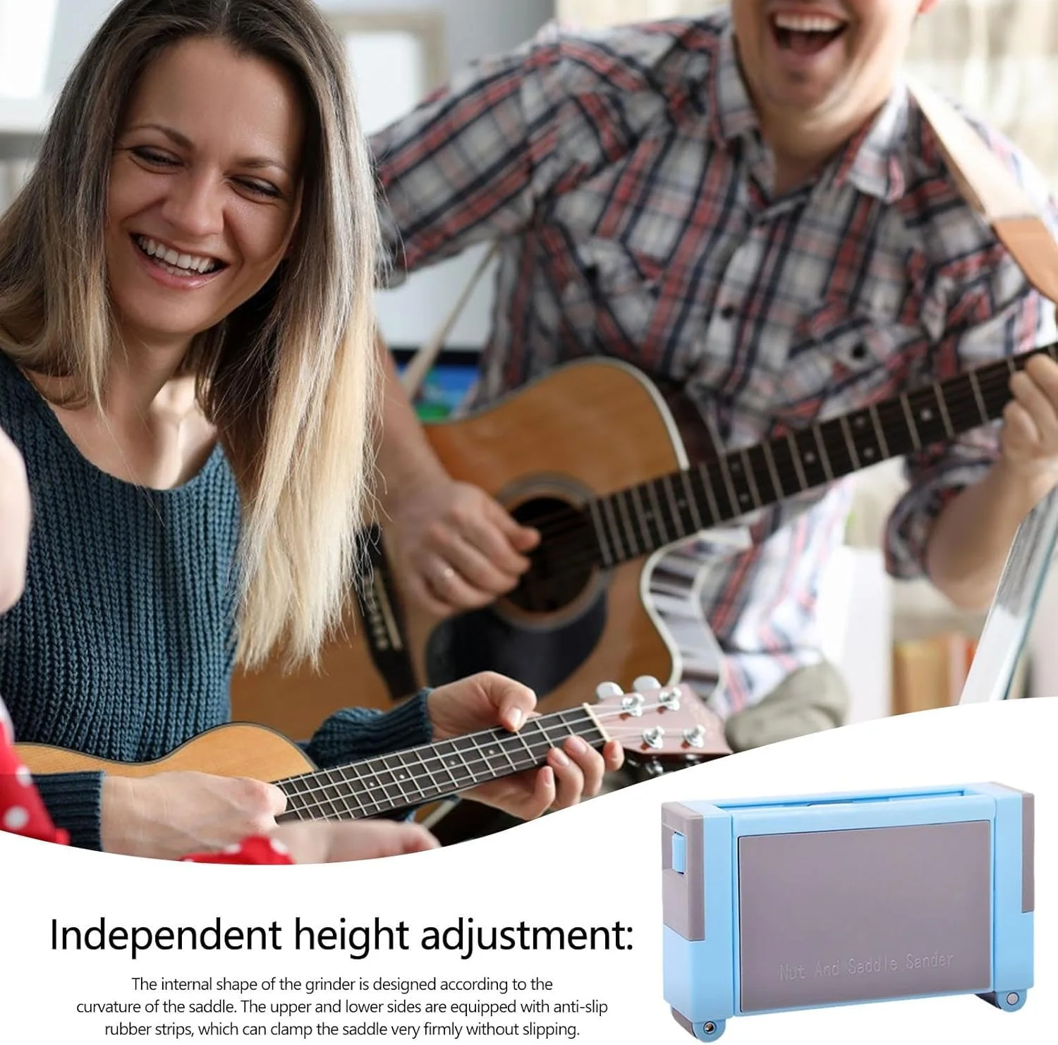 ابزار سنباده زین گیتار NALACAL، تنظیم ارتفاع، قطعه گیتار آکوستیک الکتریک، ابزار لوتیر برای گیتار آکوستیک، ابزار سنگ زنی گیتار برای آکوستیک الکتریک