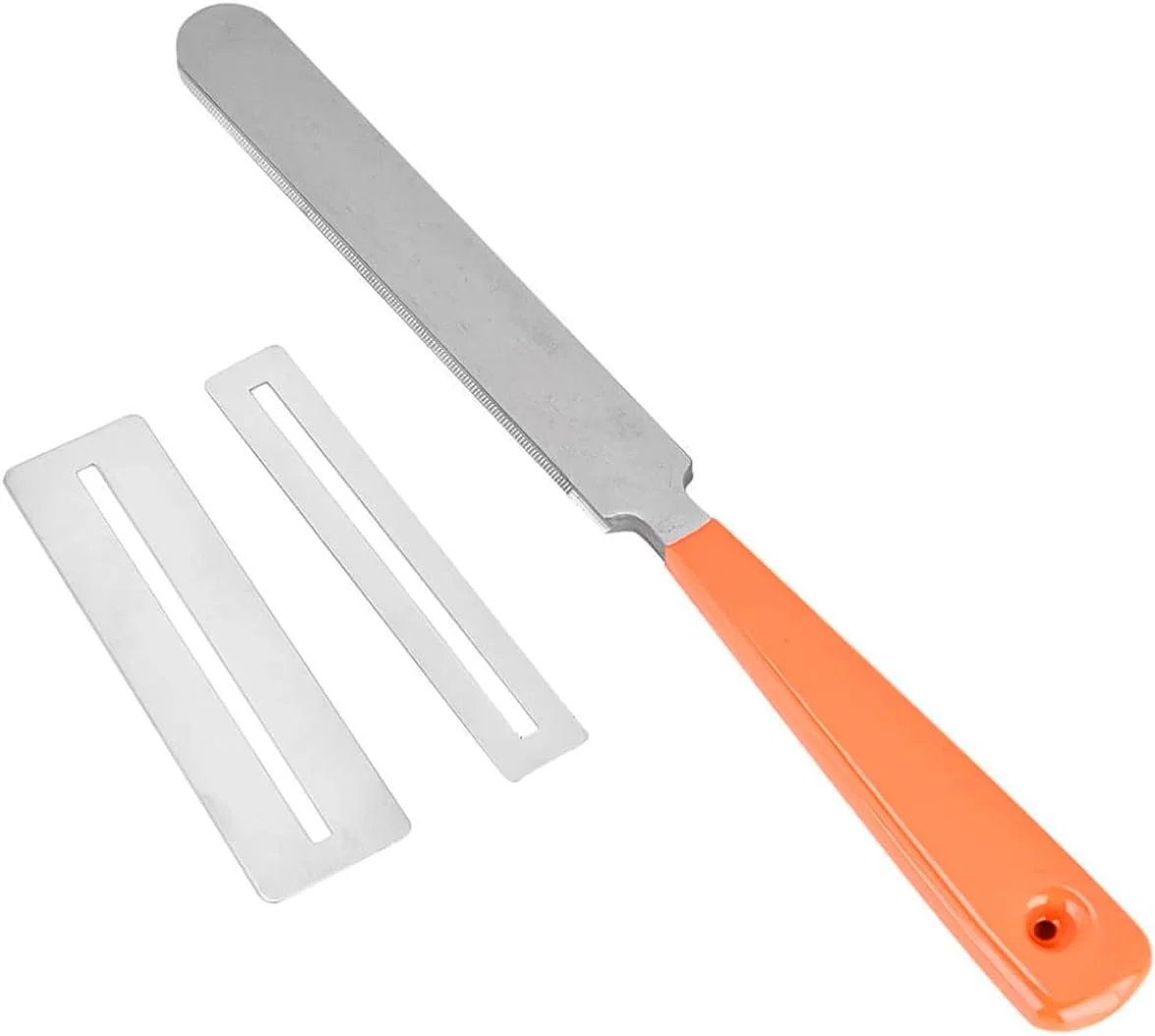 سوهان پرداخت لبه فرت گیتار HASTHIP® با طول 7.2 اینچ، جنس استیل ضد زنگ، ابزار تعمیر گیتار به همراه 2 محافظ دسته فرت، دسته ضد لغزش، صاف کننده لبه های تیز فرت، مناسب برای نگهداری گیتار آکوستیک و الکتریک