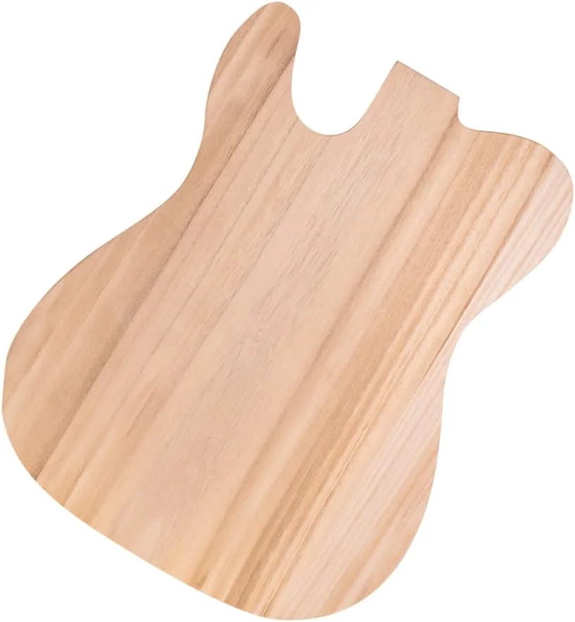 بدنه گیتار الکتریکی ناتمام Fawoonu T02، بدنه خام چوب چنار برای قطعات DIY گیتارهای الکتریکی