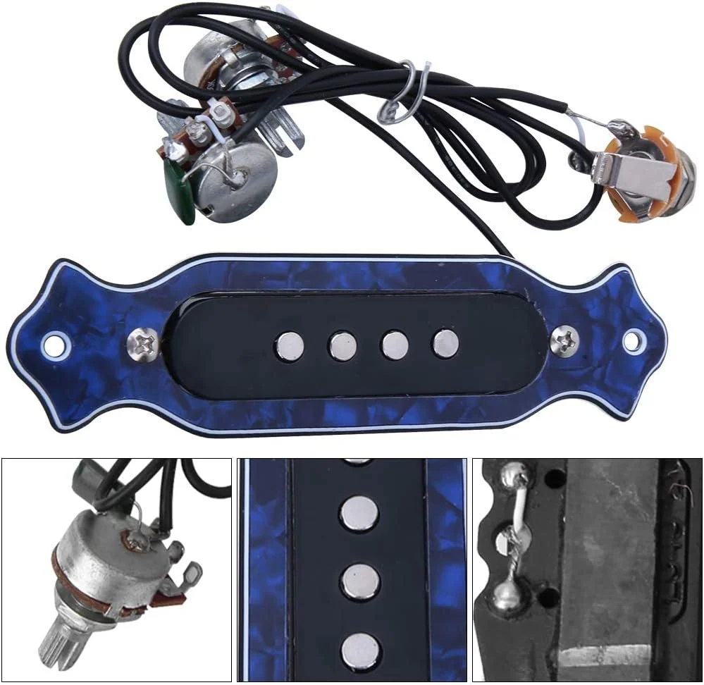 گیتار الکتریکی ABS، 6 سیم، بادوام و نفیس برای نوازندگان، ساز موسیقی، قطعه موسیقی گیتار (آبی)