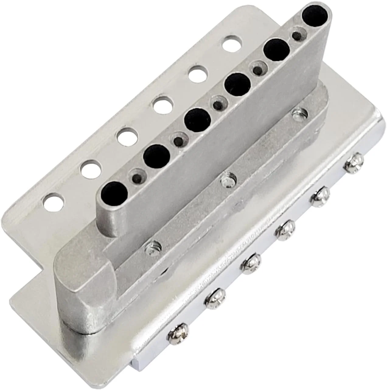 ست ابزار پل ترمولو گیتار استراتوکستر 52.5 میلی‌متری برای جایگزینی گیتار الکتریک فندر استرات اسکوایر (نقره‌ای)