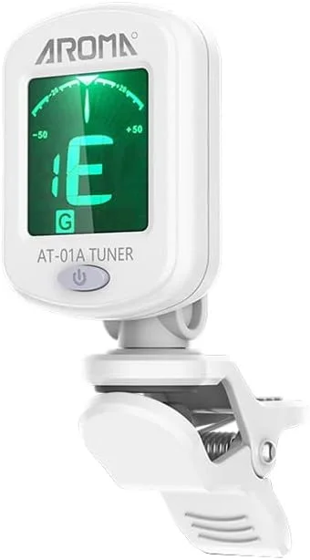 تیونر گیتار آکوستیک ZXM AT-01A، تیونر الکترونیکی مخصوص گیتار، یوکللی، ویولن (رنگ: سفید)