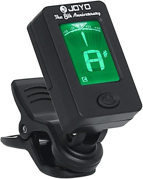 تیونر گیتار آکوستیک ZXM Macaron، تیونر الکترونیکی مخصوص گیتار، یوکللی و ویولن (رنگ: مشکی)