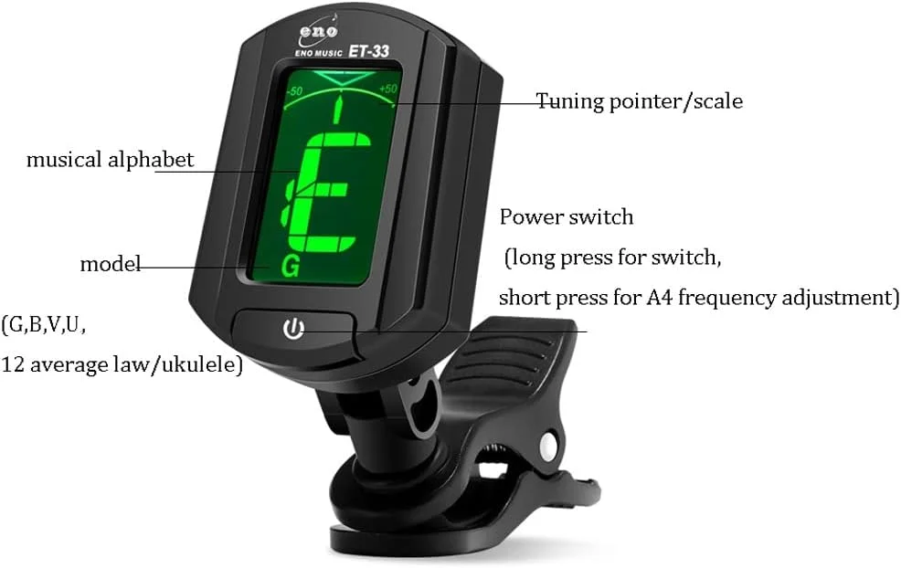کوک کننده گیتار، یوکللی، ویولن، گوزنگ، ارهو اتوماتیک الکترونیکی بادوام (2 عدد) (رنگ: مشکی)
