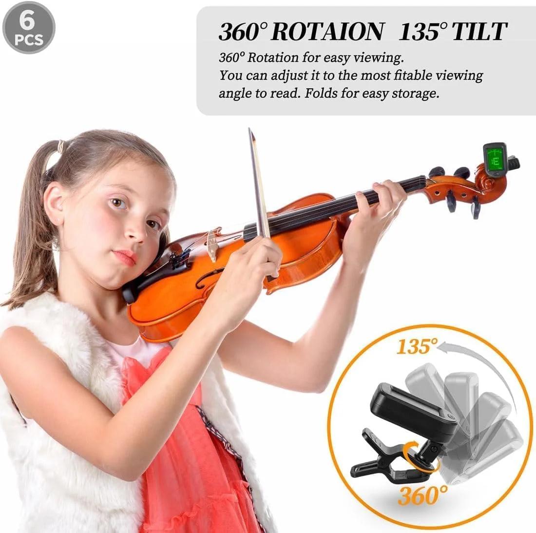 تیونر گیره ای گیتار - بسته 1 عددی تیونر کروماتیک برای گیتار آکوستیک، یوکللی، ویولن و باس، به همراه کاپو گیتار برای گیتارهای آکوستیک و الکتریک، یوکللی ها تیونر گیره ای گیتار - بسته 1 عددی تیونر کروماتیک برای گیتار آکوستیک، یوکللی، ویولن و باس، به همراه کاپو گیتار برای گیتارهای آکوستیک و الکتریک، یوکللی ها