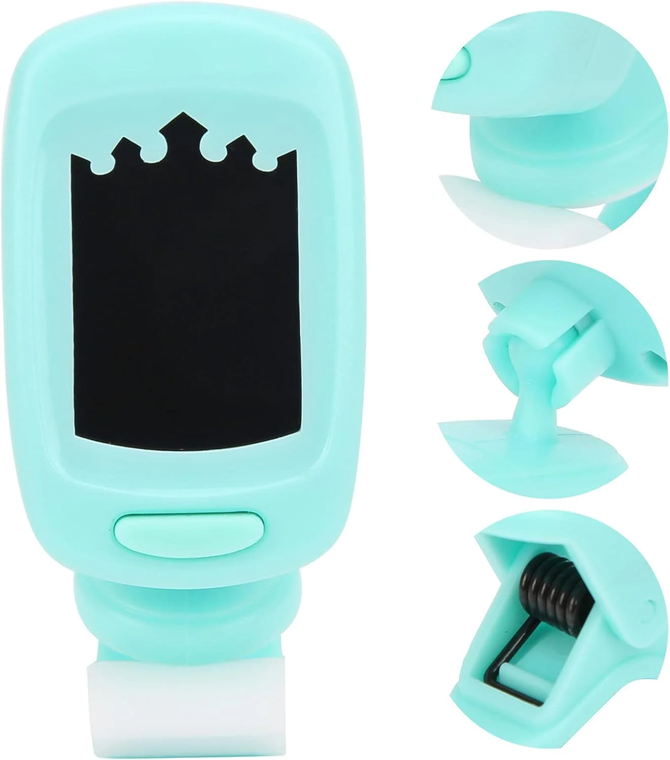 تیونر گیره ای گیتار یوکللی، مناسب گیتار فولک، گیتار باس، ویولن و یوکللی، با حساسیت بالا و لوازم جانبی ساز (نعنایی روشن) تیونر گیره ای گیتار یوکللی، مناسب گیتار فولک، گیتار باس، ویولن و یوکللی، با حساسیت بالا و لوازم جانبی ساز (نعنایی روشن)